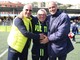 Ottonello fra Navone e Sciutto nel giorno della promozione in Eccellenza Ottonello fra Navone e Sciutto nel giorno della promozione in Eccellenza