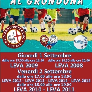 PRO PONTEDECIMO Giovedi 1 e venerdi 2 settembre gli OPEN DAY al Grondona