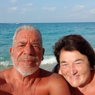 Patrizia con il marito Massimo Pestarino