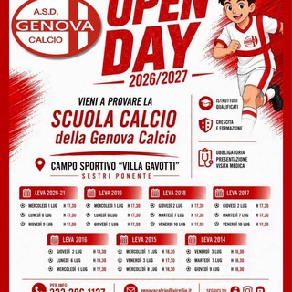 GLI OPEN DAY DELLA GENOVA CALCIO e della Begato Academy