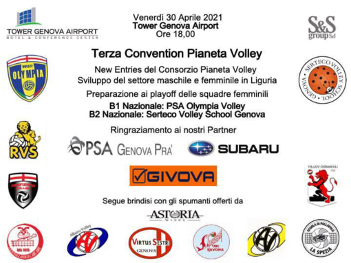 VOLLEY Venerdì 30 aprile il Tower Genova Airport ospiterà la terza convention Pianeta Volley