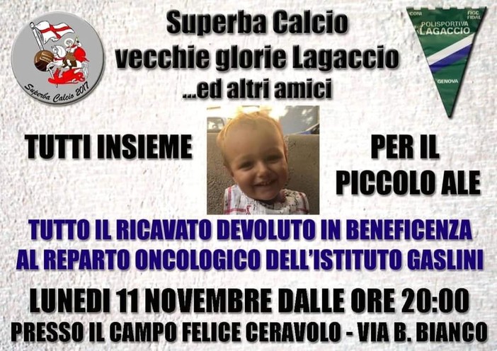 AMICHEVOLE BENEFICA per il piccolo Ale AMICHEVOLE BENEFICA per il piccolo Ale