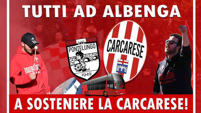 Carcarese, un pullman gratis per seguire il big match con il Pontelungo: il regalo del club ai tifosi