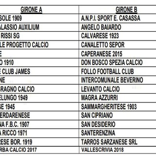 PROMOZIONE Ecco i due gironi liguri 25/26