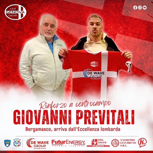 GENOVA CALCIO Tesserato Giovanni Previtali GENOVA CALCIO Tesserato Giovanni Previtali
