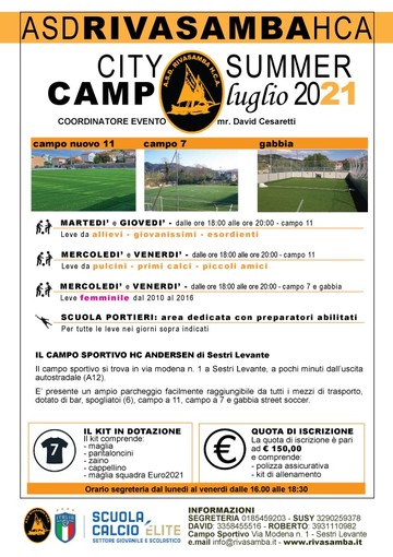 RIVASAMBA Ecco il City Summer Camp