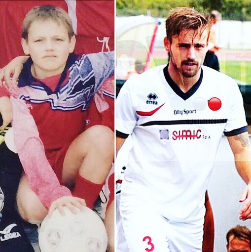Nicolò Rolando ieri e oggi (fonte Arenzano FC)
