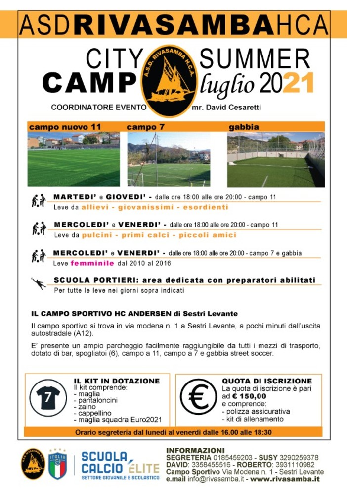 RIVASAMBA Ecco il City Summer Camp