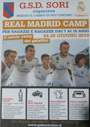 Real Madrid Camp a Sori a inizio estate