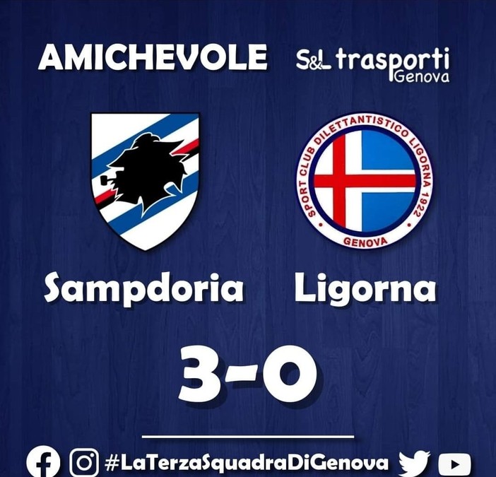 TEST DI PRESTIGIO PER IL LIGORNA CONTRO LA SAMPDORIA A BOGLIASCO