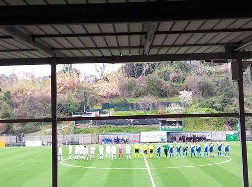 Sestrese e San Cipriano al via, nel nuovo Borzoli a Sestri Ponente, dopo un anno interminabili di lavori. E' subito derby!