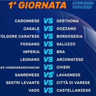 SANREMESE Sorteggiati i calendari di D, si comincia in casa con la Lavagnese