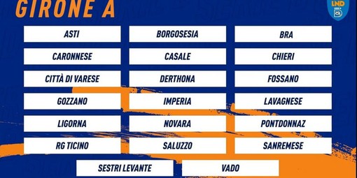 SERIE D Sanremese nel girone A, il 22 settembre in Coppa Italia c’è l’Imperia