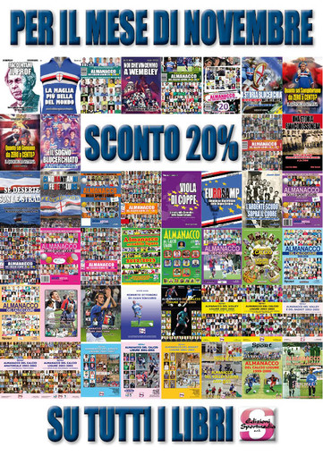 Black november: sconto del 20% su tutti i libri di Sportmedia