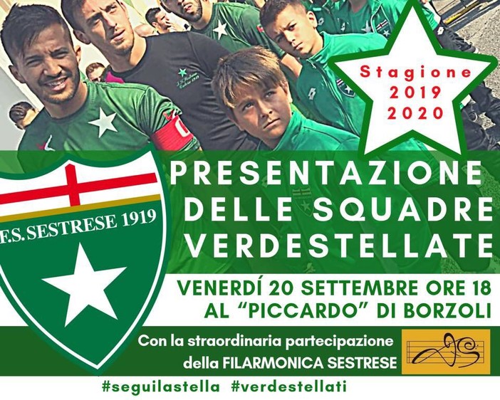 SESTRESE Venerdi la presentazione di tutte le squadre verdestellate