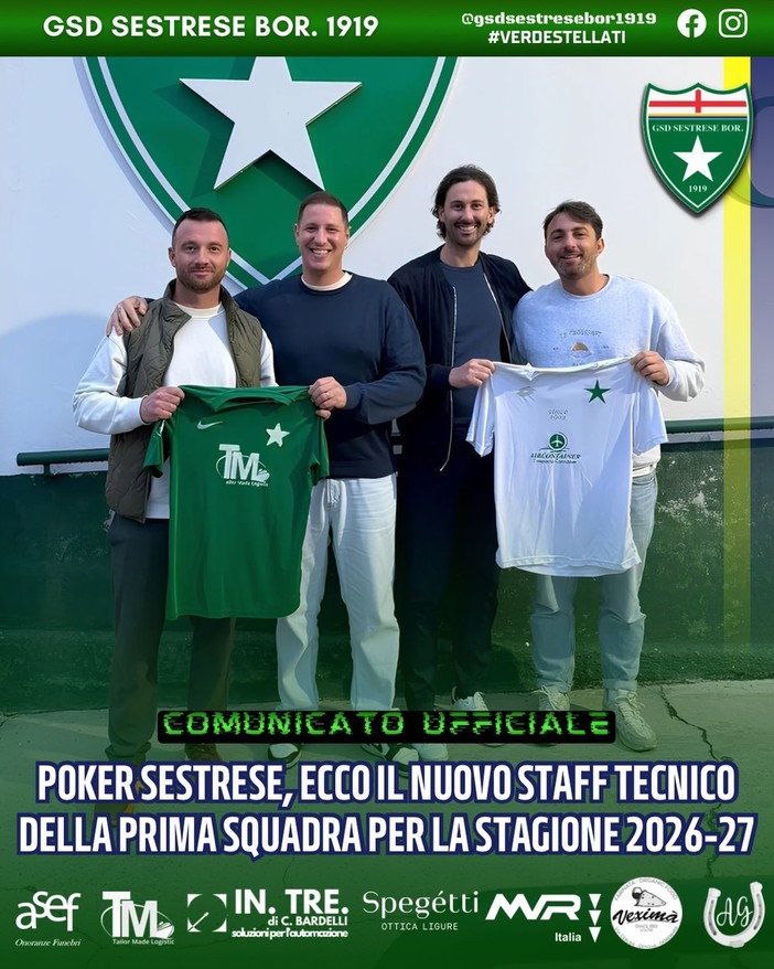 SESTRESE Ecco il nuovo mister SESTRESE Ecco il nuovo mister