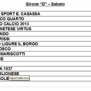 Seconda D, fatto il girone del sabato, ecco le magnifiche 14