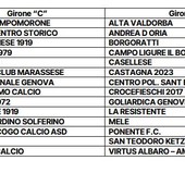 SECONDA CATEGORIA Ecco i gironi genovesi C e D SECONDA CATEGORIA Ecco i gironi genovesi C e D