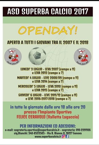 GLI OPEN DAY DELLA SUPERBA