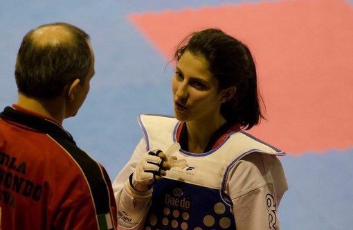 Il maestro Fugazza con Greta Peyrone