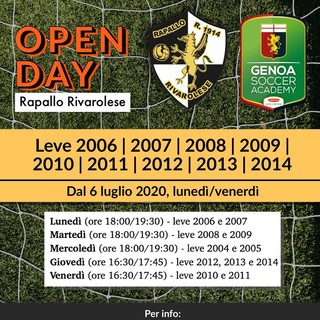 RAPALLO RIVAROLESE Gli open day al Torbella