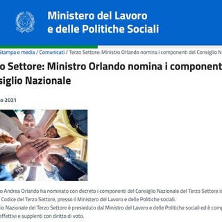 ELETTI i nuovi rappresentanti del Consiglio nazionale del Terzo settore