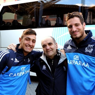 LA FOTOVALE: GLI "AZZURRINI" LIGURI DA SIN. PIERRE BRUNO E DAVIDE CIOTOLI INSIEME, AL CENTRO, GIANCARLO RICCI DEL CRL FIR.