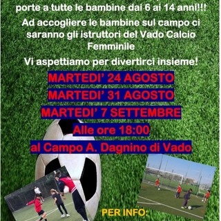 OPEN DAY per il Vado Femminile