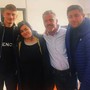 Stefania con Sebastiano Esposito, Flachi e Barletta Stefania con Sebastiano Esposito, Flachi e Barletta