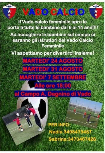 OPEN DAY per il Vado Femminile