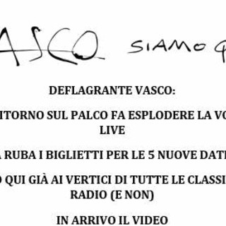 VASCO ROSSI: in arrivo il video del singolo &quot;Siamo qui&quot;