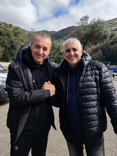 Mimmo con Marco Giampaolo di cui è grande estimatore, recentemente tornato in panchina.