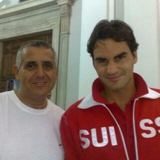 Mimmo Zappia con Roger Federer